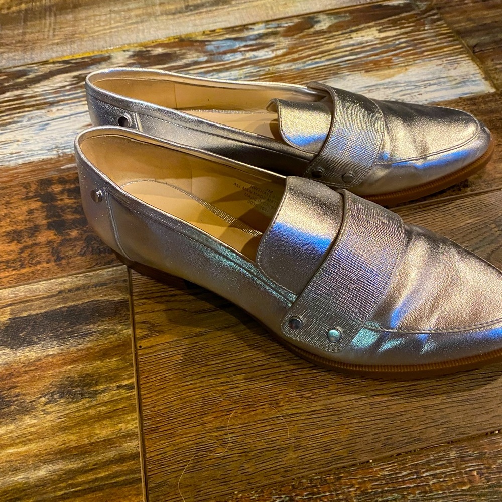 NineWest Silver Loafer Size 7